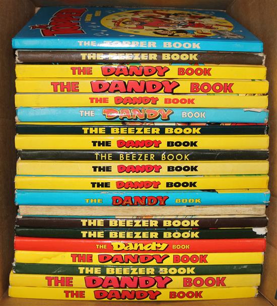 A collection of 70 Dandy, Beezer etc annuals 1969 onwards